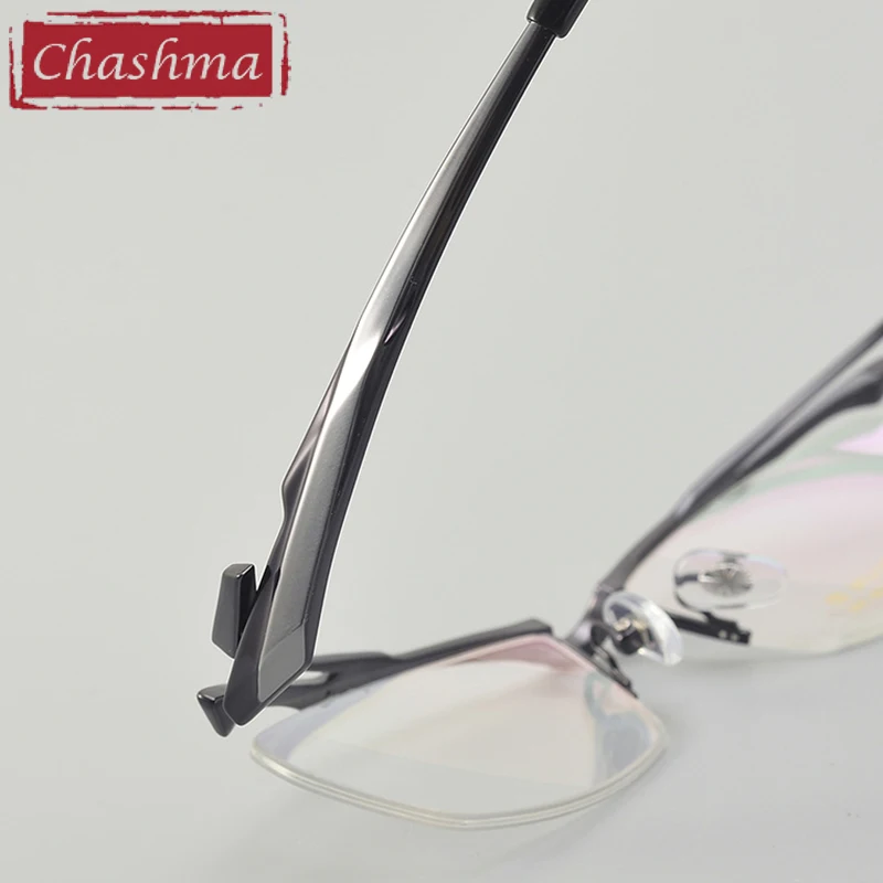 Chashma Men Pure Titanium Delicate Prescription Glasses Frame Big Face 57mm Lens Top Quality Eyeglasses 145mm Temple Eyewear