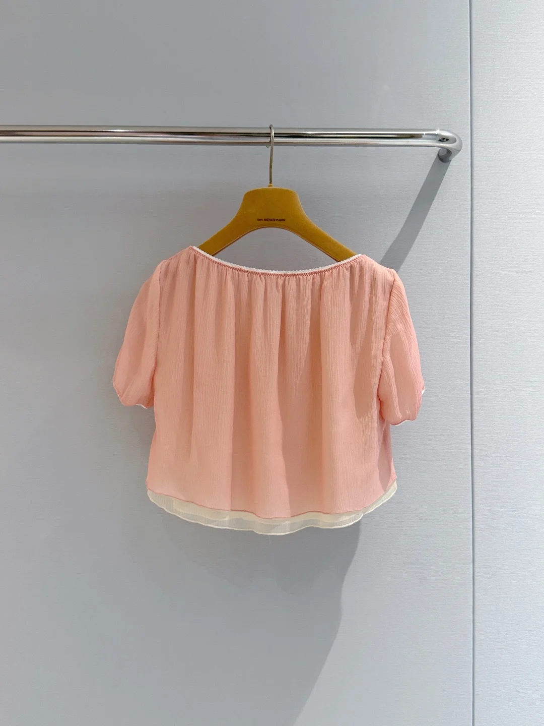 

2026 New Fashion Spring Vintage Color Block LoosOff-the-Shoulder Short-Sleeve Knit Top Sweater for Women
