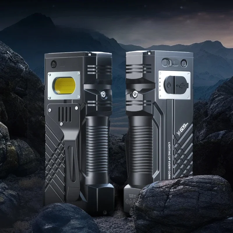 Warsun 12000Lm Powerful LED Flashlight Rechargeable 10000 mAh Torch Light Tactical Lantern Long Shot Hand Lamp For Camping