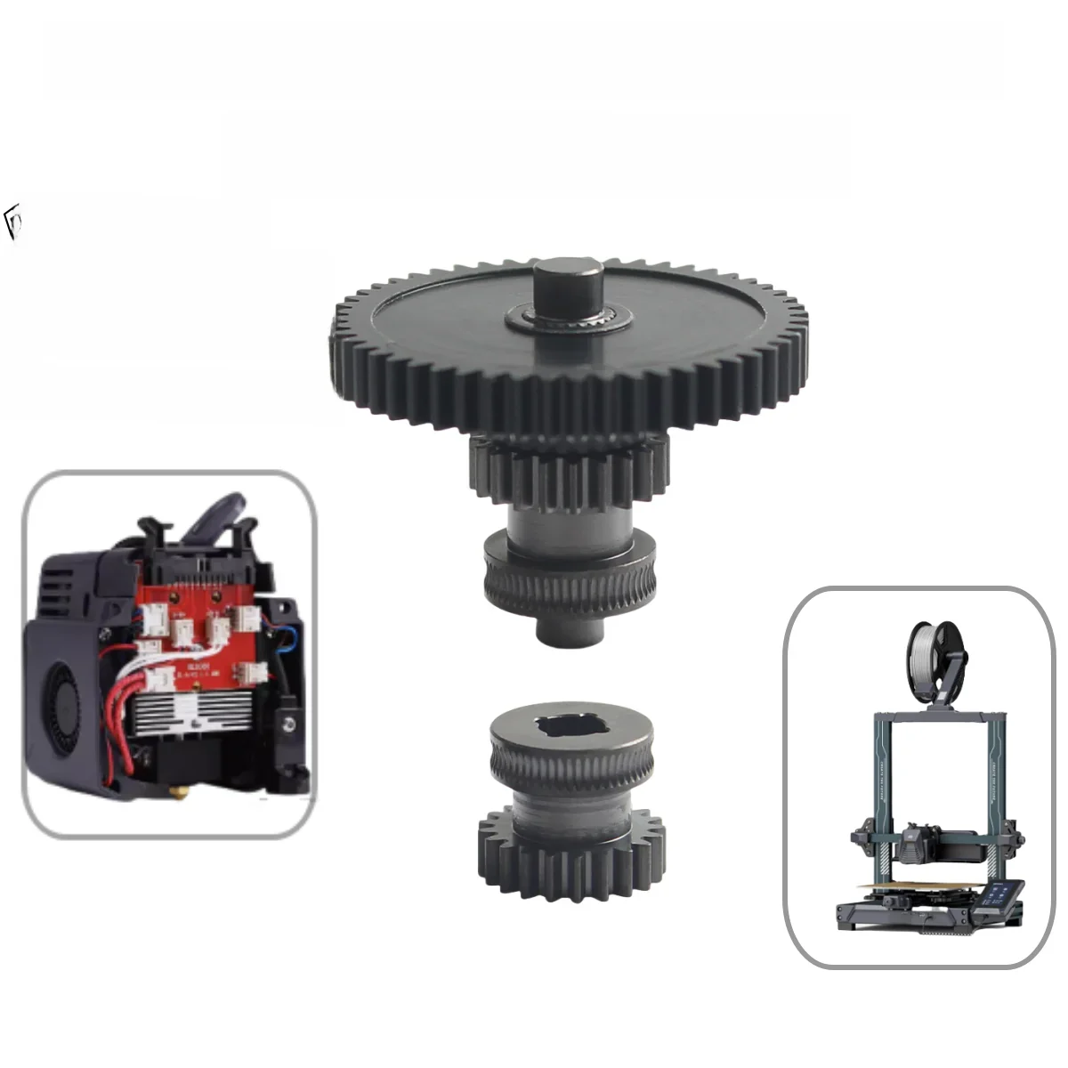 Pour ELEGOO Neptune 4/Pro/Plus/Max moule nanocoated en acier extrudeuse intégrée CNC Kit d'impression précise pour imprimante 3D ELEGOO