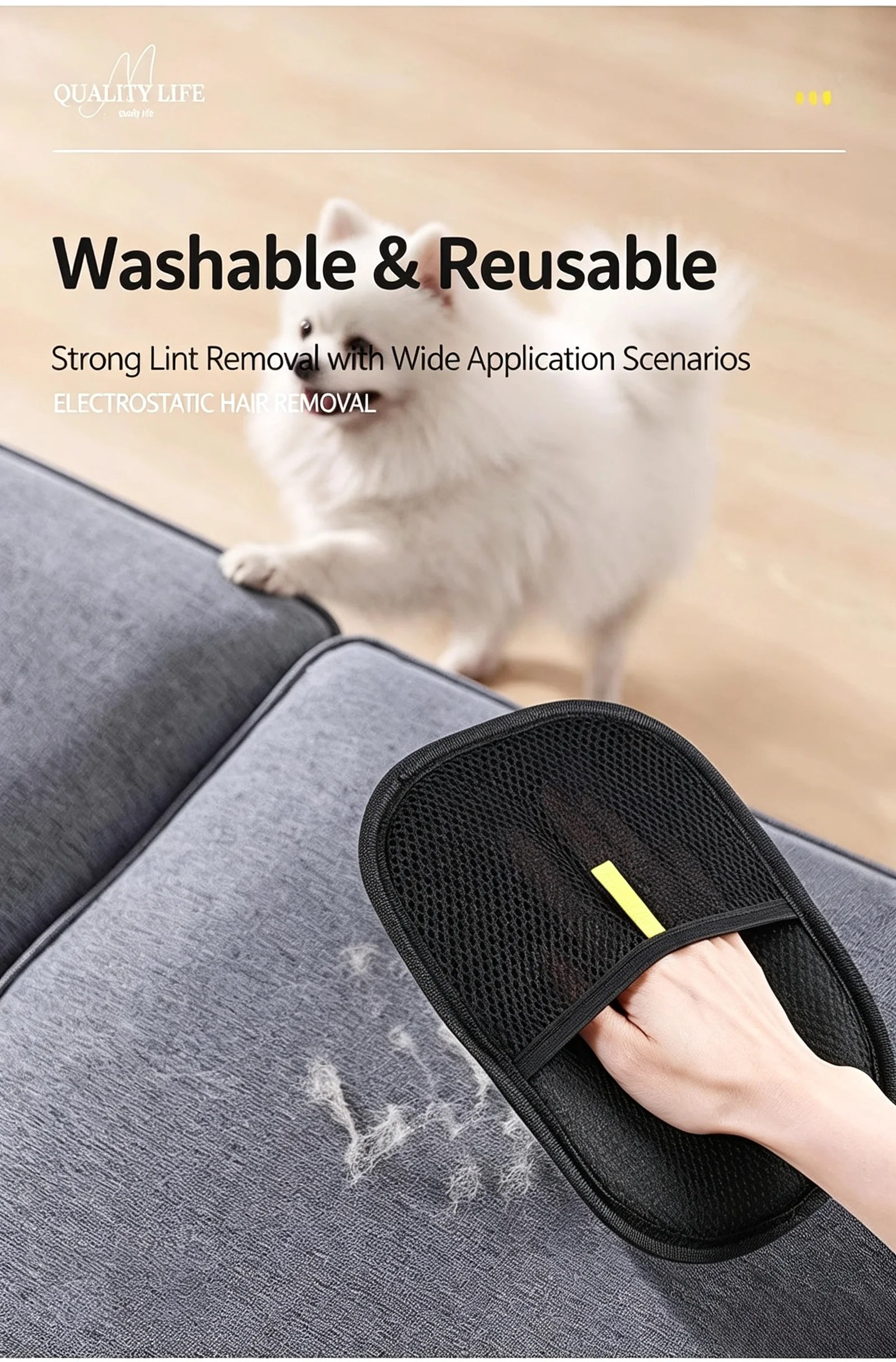 Double-Sided Pet Grooming Glove 3