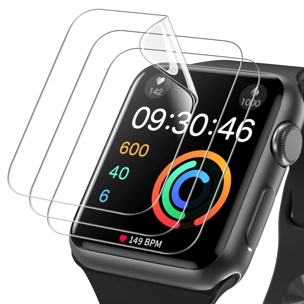 3 Protetores Tela TPU para Apple Watch 40mm a 45mm