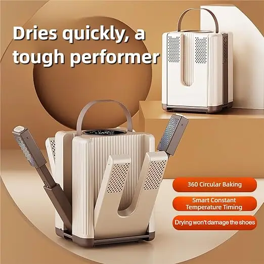 YSZR Fast Drying Boot Dryer With Adjustable Timer For 3 Pairs Of Shoes Shoe Warmer Heater Timed Quick Drying Shoe Dryer