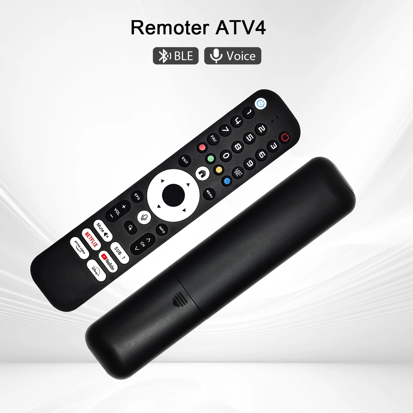 Boxy atv4 atv5 controle remoto de voz compatível com q8 q11 iatv tv box bt5 controle remoto sem fio 2025 quente