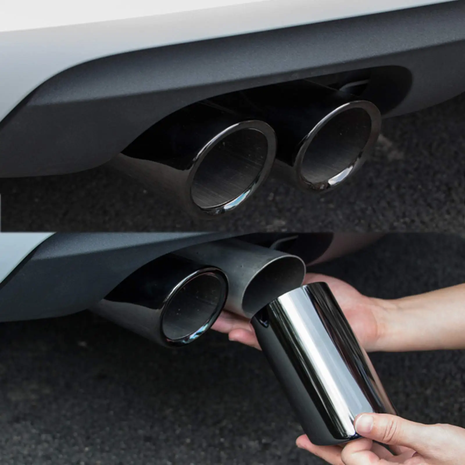 

Suitable For Audi A1 A3 Q5 Q7 A4l Q3 A6l Tail Throat Exterior Modified Stainless Steel Exhaust Pipe Decoration