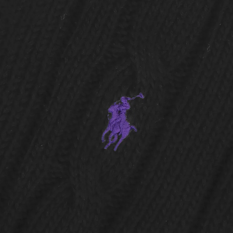 بولو رالف لورين المرأة جولة الرقبة متماسكة 211891640 الشعار الأرجواني #4