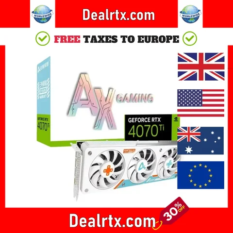 Tarjeta gráfica usada AX GAMING RTX 4070 RTX 4070Ti RTX3070TI RTX 4060 RTX 4060ti RTX 4080, placa de vídeo Nvidia GDDR6X