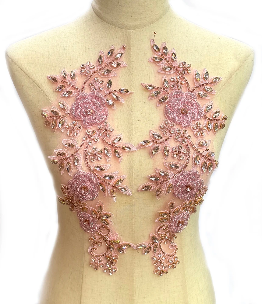 

HelluyerDc розовые стразы, аппликация из бисера, 3D аппликация с розами для одежды, дома, украшения своими руками, легко резать мелкие кусочки