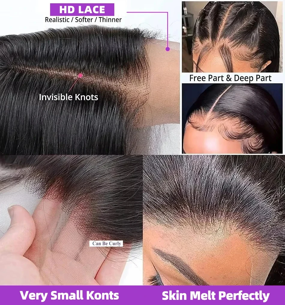 YKB Knochen Gerade HD 13x6 Spitze Front Perücken Echthaar Brasilianische Raw 13x4 Spitze Frontal 5x5 leimlose Perücke Für Schwarze Frauen Vorgezupft