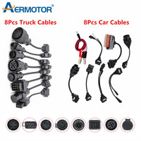 Best Quality OBD2 Converter Cable Full Set 8 PCS Car/Truck Cables OBD2 Diagnostic Interface For Multidiag Tcs Pro Auto Connector