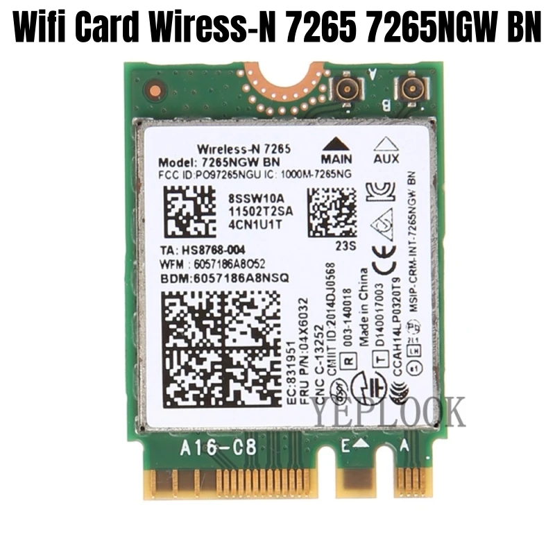 Tarjeta Wifi inalámbrica N 7265, 7265NGW BN 7265BN, 300Mbps, 2,4 Ghz, BT4.0, NGFF, M.2, para L450, L540, T450, T550, E450, E550, G70-70, G70-80