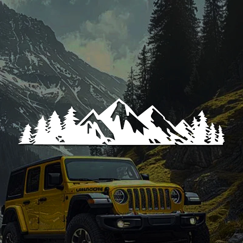 Pegatinas para automóviles Mountain Forest: elegantes calcomanías para carros y ventanas para entusiastas todoterreno, varios colores y estilos para personalizar Yo
