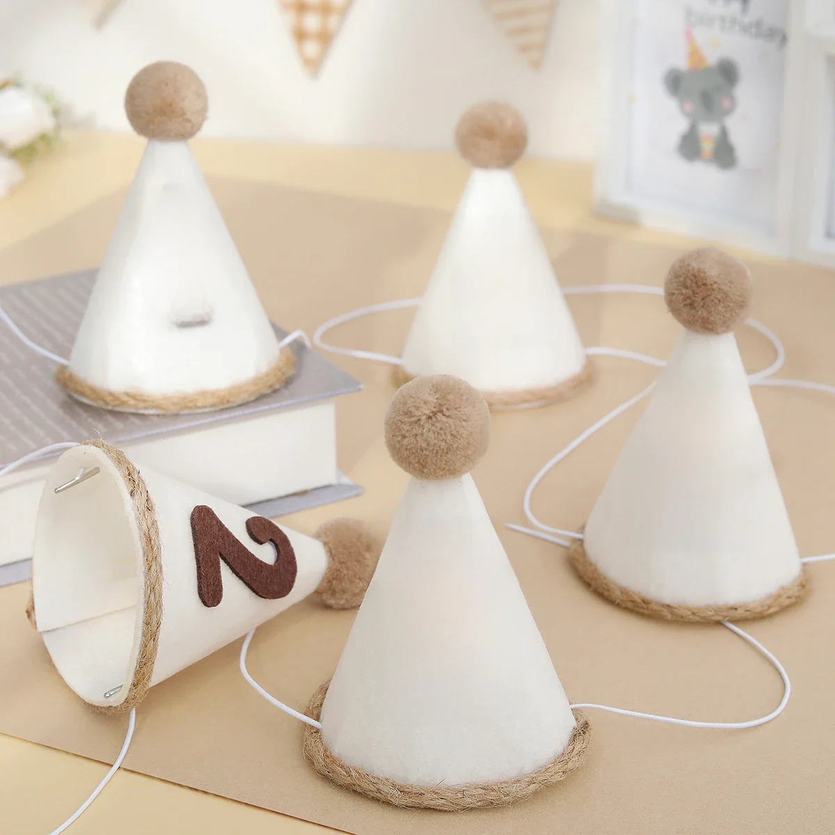 Petit chapeau d'anniversaire rétro pour fête d'anniversaire, 1 pièce