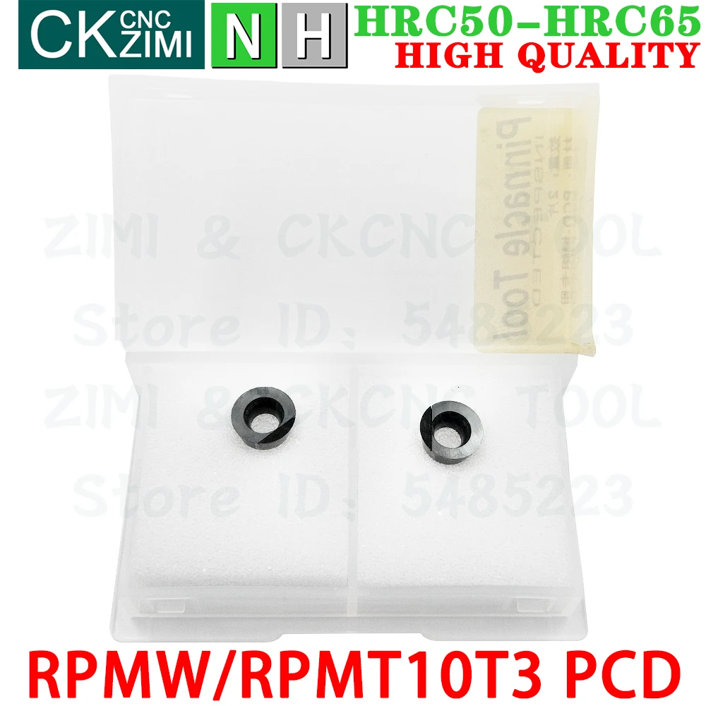 RPMW10T3 PCD RPMT10T3 PCD Diamond Inserts Milling Inserts Tools CNC Metal Lathe Indexable Tools RPMW RPMT 10 for Copper Aluminum