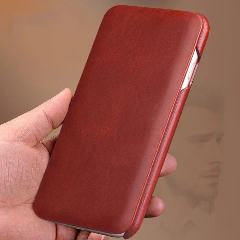Echt lederen telefoon flip case voor iPhone 17 16 15 14 13 12 11 Pro Max 17Pro Air 16E 16Pro 16 Plus luxe anti-kras cover - afbeelding 2