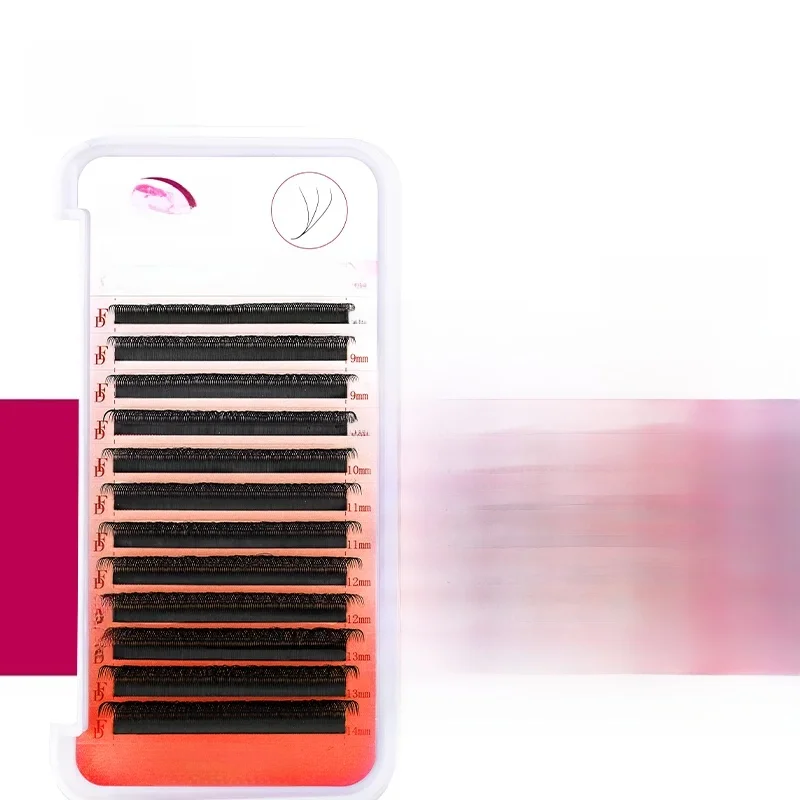 FADVAN 3D-W C/D/M Style classique W forme ventilateur cils Extensions naturel doux noir Style cils Faux vison cils individuels