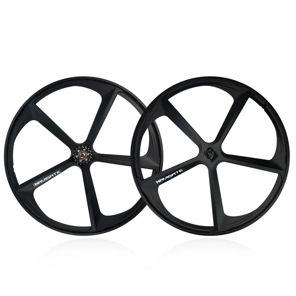 AliExpress NONE Bicycle Wheel 700C V Brake Magnesium Alloy 5 Spokes Single Speed Wheel Fixie Track Bike Front Rear Fixed Gear Wheelset
