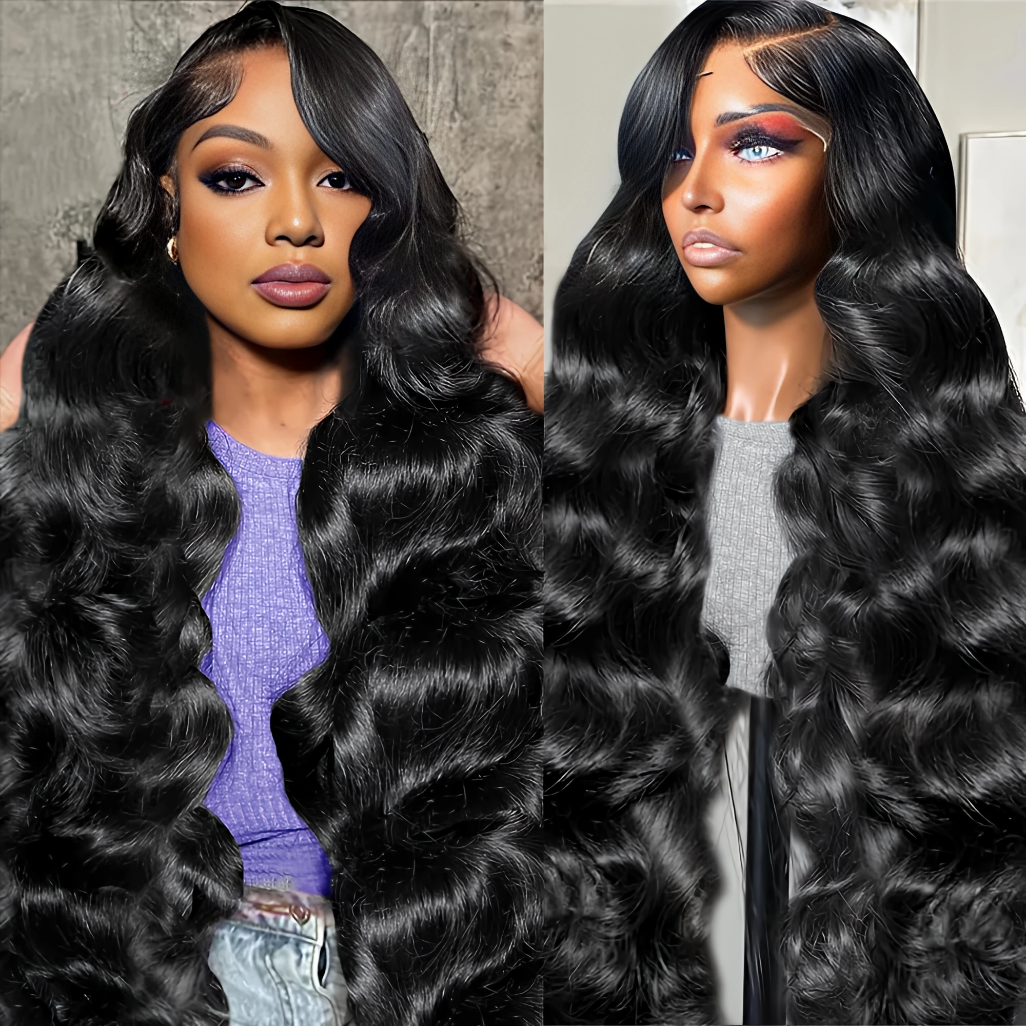 34Ih 13X6 Lace Front Wigs Human Hair Body Wave 250% Density HD Transparent Lace Frontal Wigs Body Wave Glueless Wigs Human Hair
