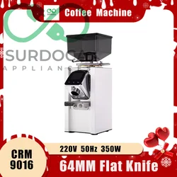 Professional 64mm Flat Burr Coffee Grinder CRM9016 with 500g Bean Hopper and LCD Display Bean Grinding Machine Commercial Use