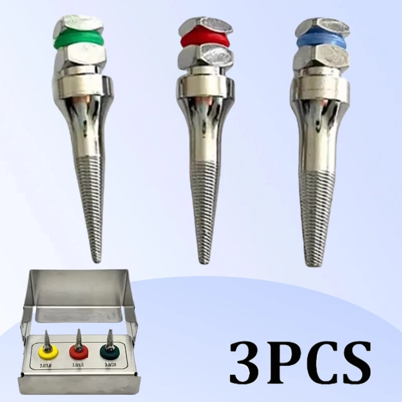3Pcs Dental Implant Broken Fixture Remove Failed Screw Pick Up Extractor Remover Safe Dental Marginal Bone Instruments