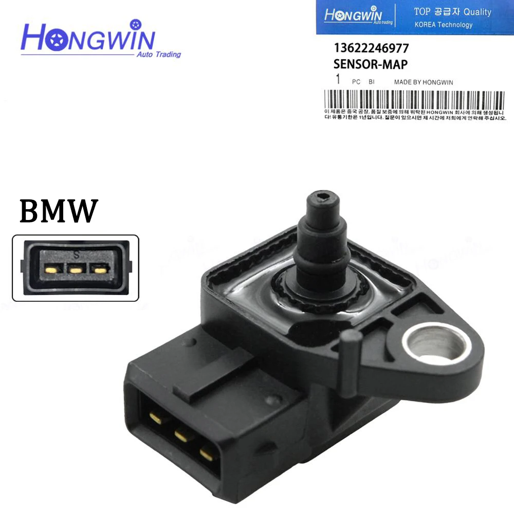 13622246977, 2246977 Intake Manifold Absolute Pressure Sensor Air Pressure Map Sensor For BMW E46 E39 3er 7er E38 X5 E53 3.0D-