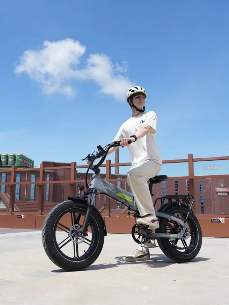 AliExpress KOOLUX BK10PRO 750W Folding Ebike 50KM/H 120KM Range 48V 15Ah Fat Tire Electric Bicycle IP54 Waterproof 120KG Load UK Grey