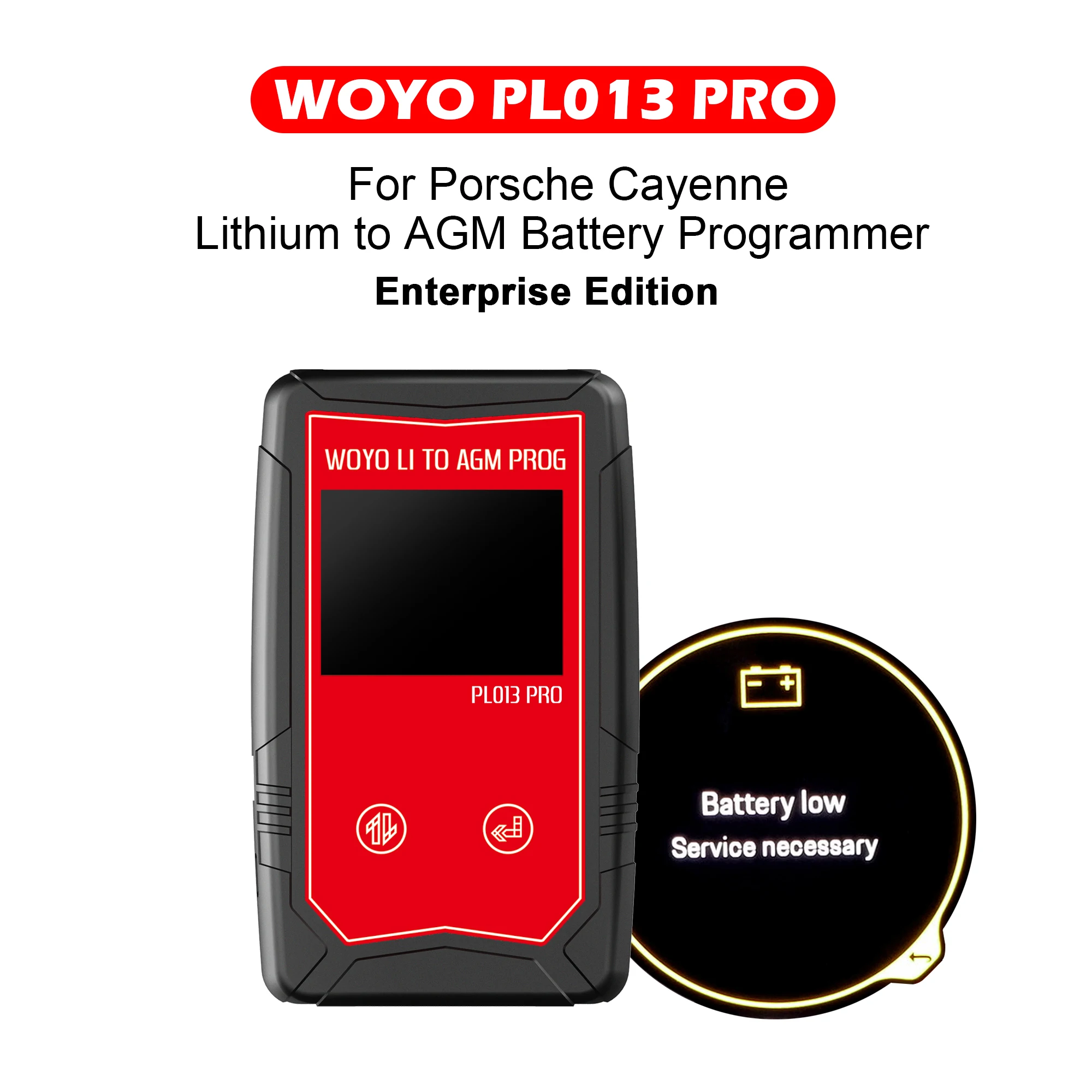 

WOYO PL013 PRO For Porsche Cayenne Replace Lithium to AGM Battery Modify Programmer, Professional Battery Flash Programming Tool