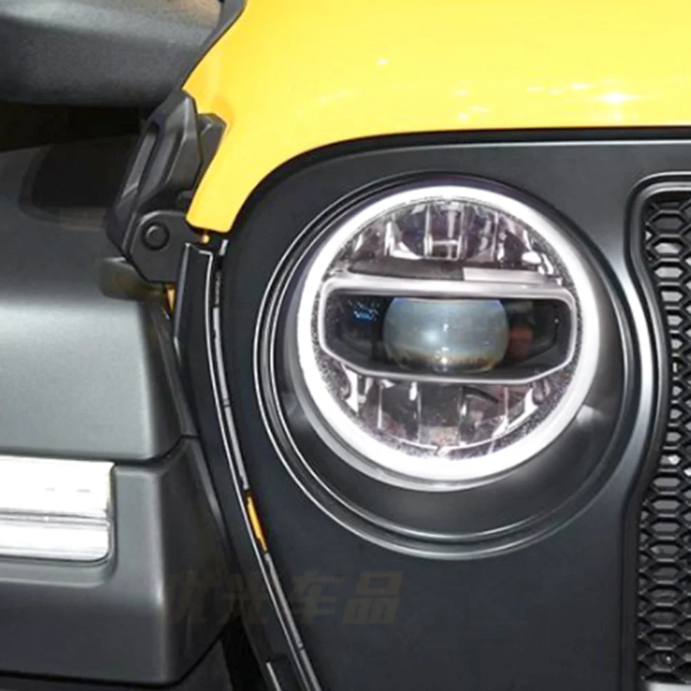 SXMA JL1092 Headlamp Headlights Front Lamps Lighting Ring with White Ring Plug and Play 1 Pair for Jeep JL for Wrangler 2018+