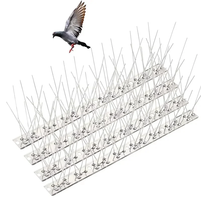 Piquets de Pigeon en acier inoxydable, répulsif pour oiseaux, pièges dissuasifs, Anti-oiseaux, lutte antiparasitaire, Kit d'épines pour jardin et balcon