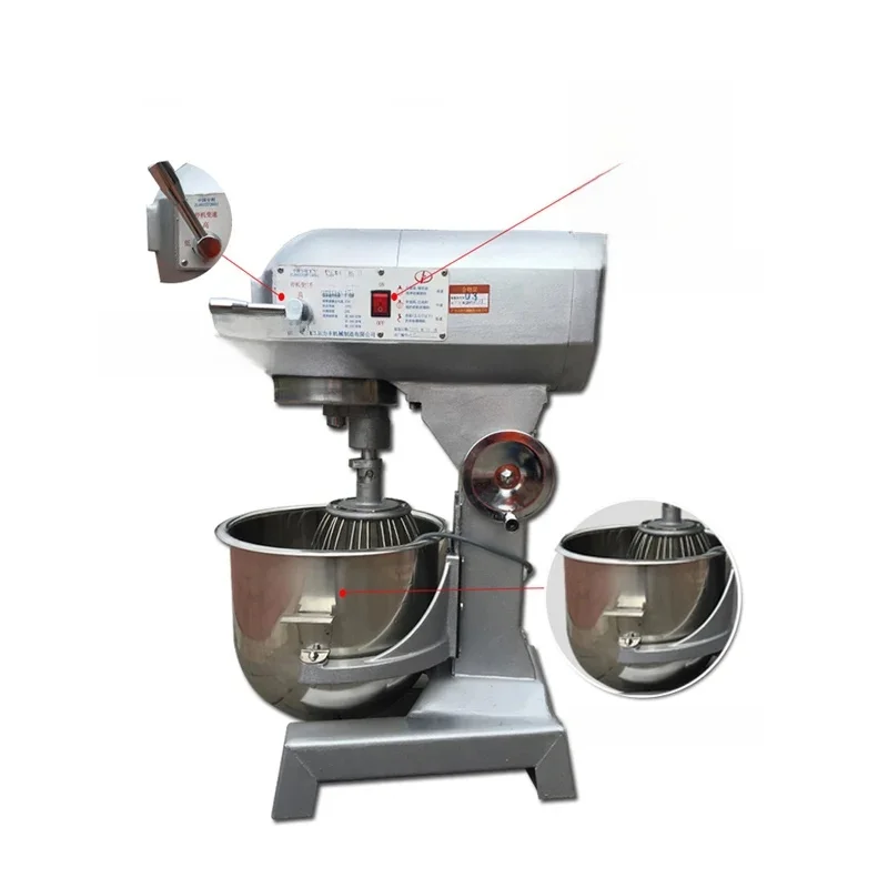 Electric Food Mixer 10/15/20/25/30 Liters Stainless Steel Bowl Removable Dough Mixer Cream Egg Whisk