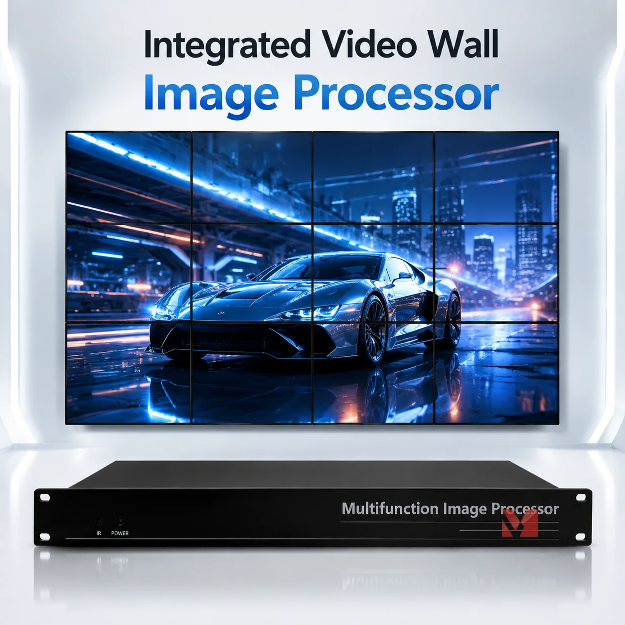 Integrated Video Wall Processor 4K60 HDMI Controller 4 Input 12 Output Multi Window Display Wall Processor Video Splicer