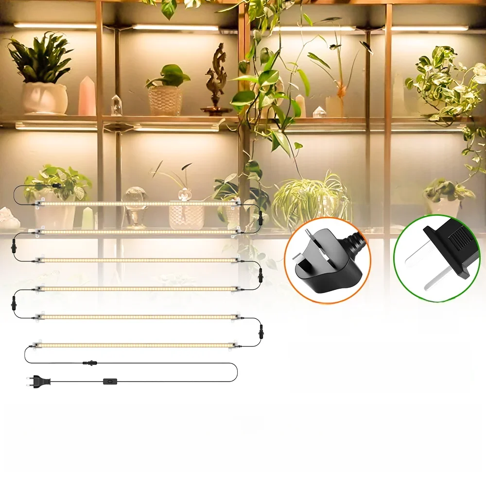 LED Plants Grow Light Strip Full Spectrum Indoor Flower Seeds Hydroponics Succulent Vegetable Cultivation Lamp Growth Box AC220V