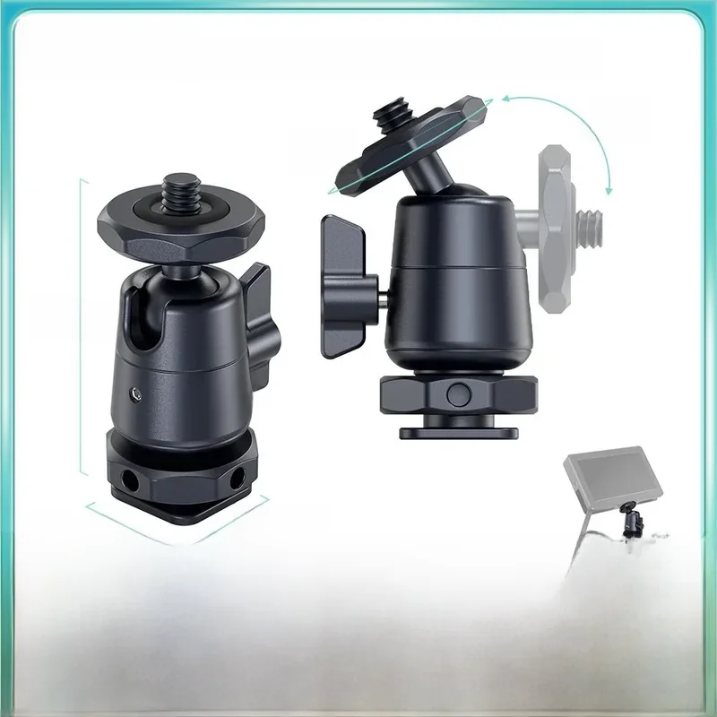 SmallRig 1/2 PCS Mini Ball Head with Removable Cold Shoe Mount Mounts Monitor Lights and Video Accessories to the Camera 2948B