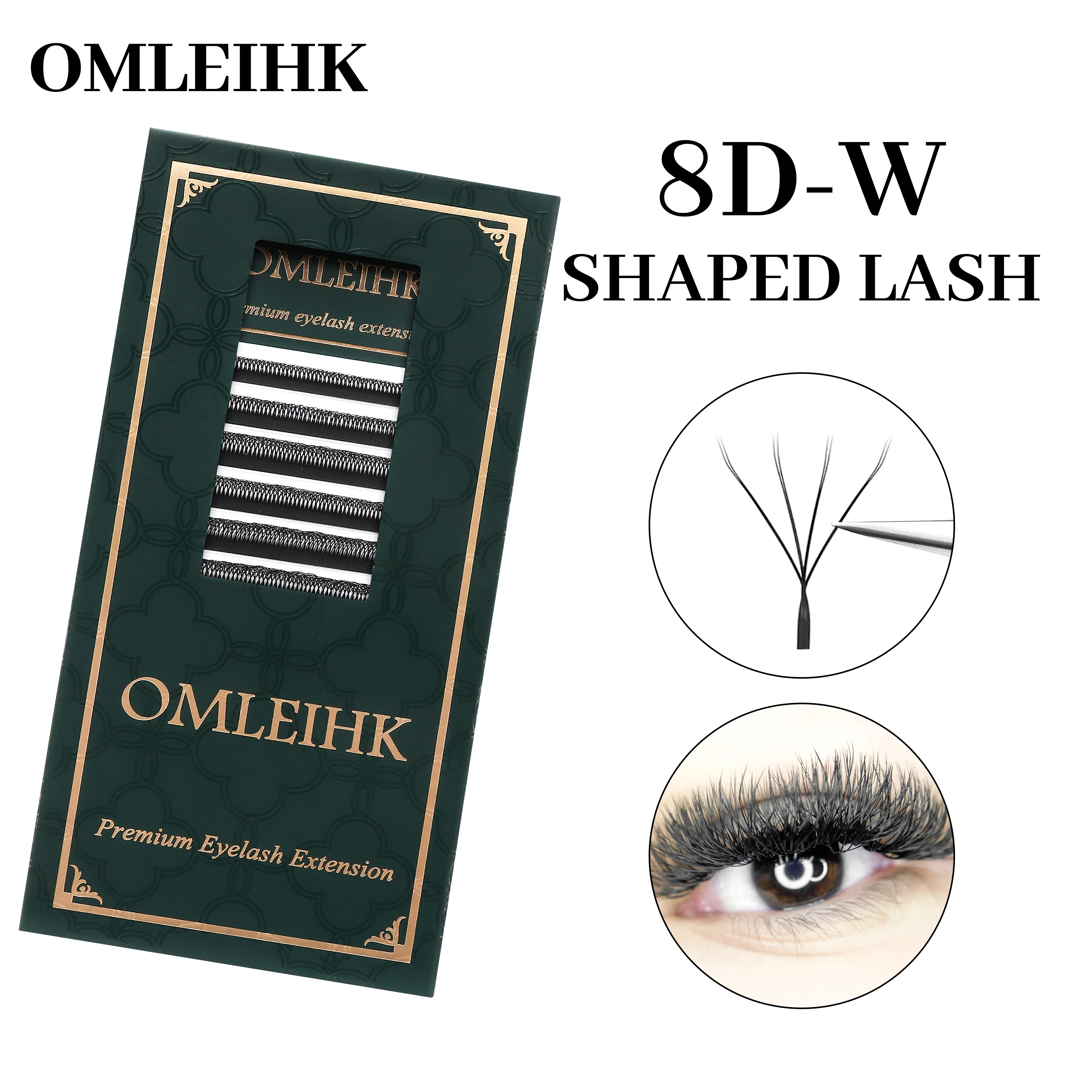 

OMLEIEK W 4D-Shaped eyelash extensions yy 8D lash Easy Fan Lashes Faux Mink Lashes beauty makeup Professional Lash Supplies
