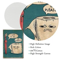 I Hate My Jobs Funny Toothbrush And Toilet Paper Poster Print Unique Humorous Canvas Painting Wall Art Picture Bathroom Decor 5