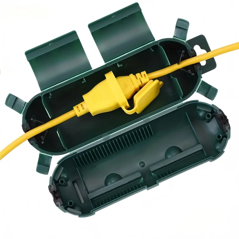 

1 durable PVC outdoor extension cable safety cover with sealing ring to prevent damage from rain, snow, and freezing
