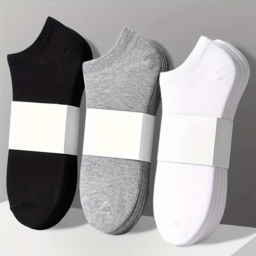 

35 pairs of sweat absorbing black, white, and gray socks, anti slip and antibacterial, suitable for casual activities
