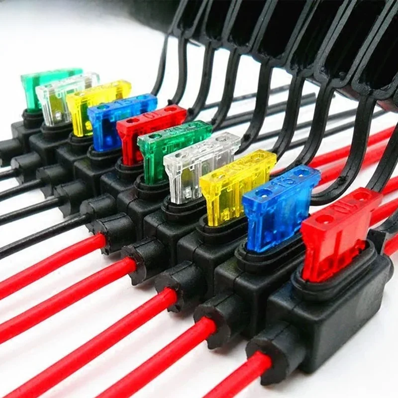 1-20szt 14AWG Samochodowa mini skrzynka bezpieczników typu ostrza Uchwyt bezpiecznika liniowego Wodoodporny dla 2V 30A Samochodowe motocykle Gniazdo wyłącznika przewodu — zdjęcie 2