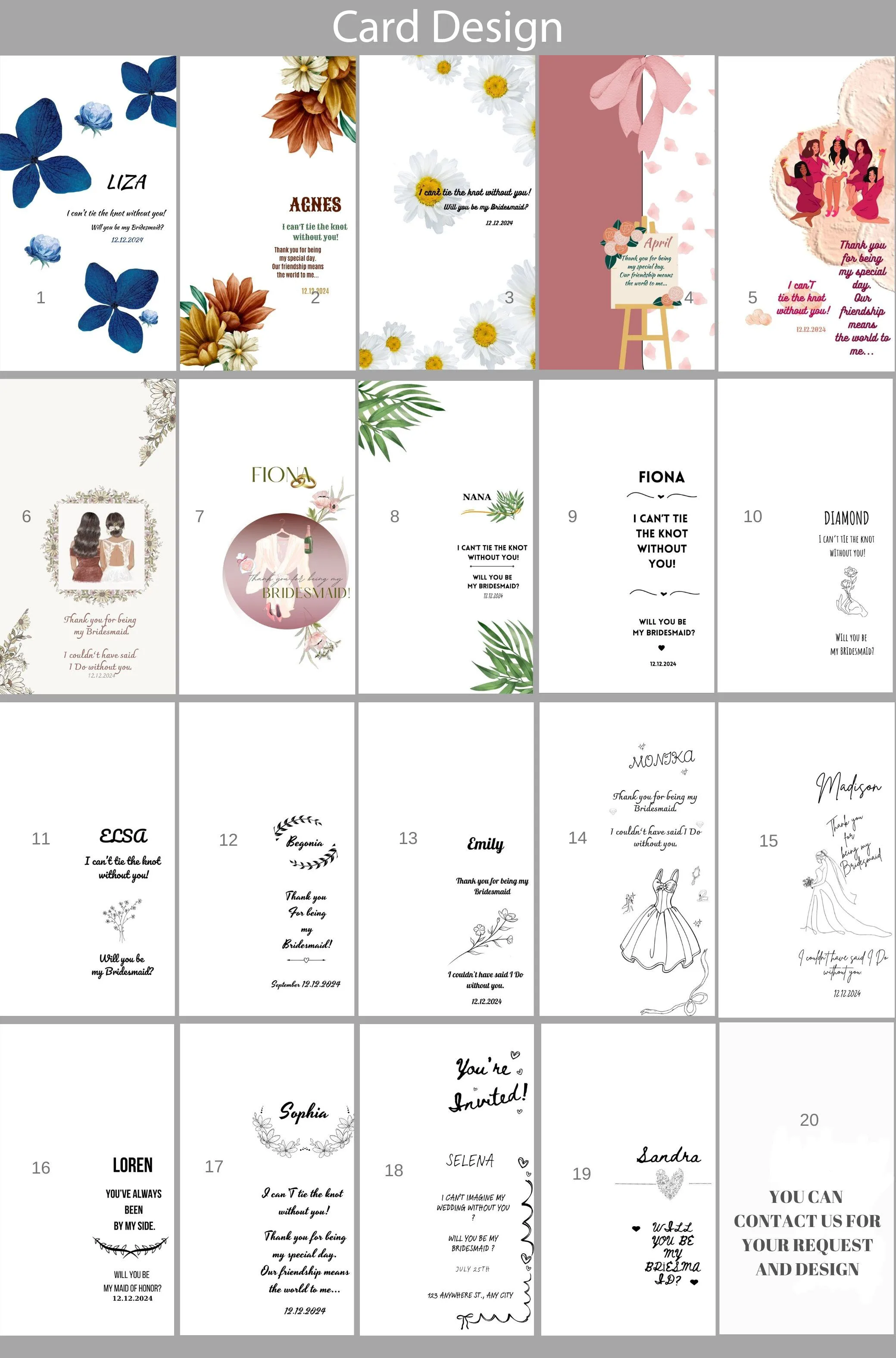 LLavero de nombre de macramé personalizado hecho a mano para dama de honor con tarjeta y flor, recuerdo de despedida de soltera