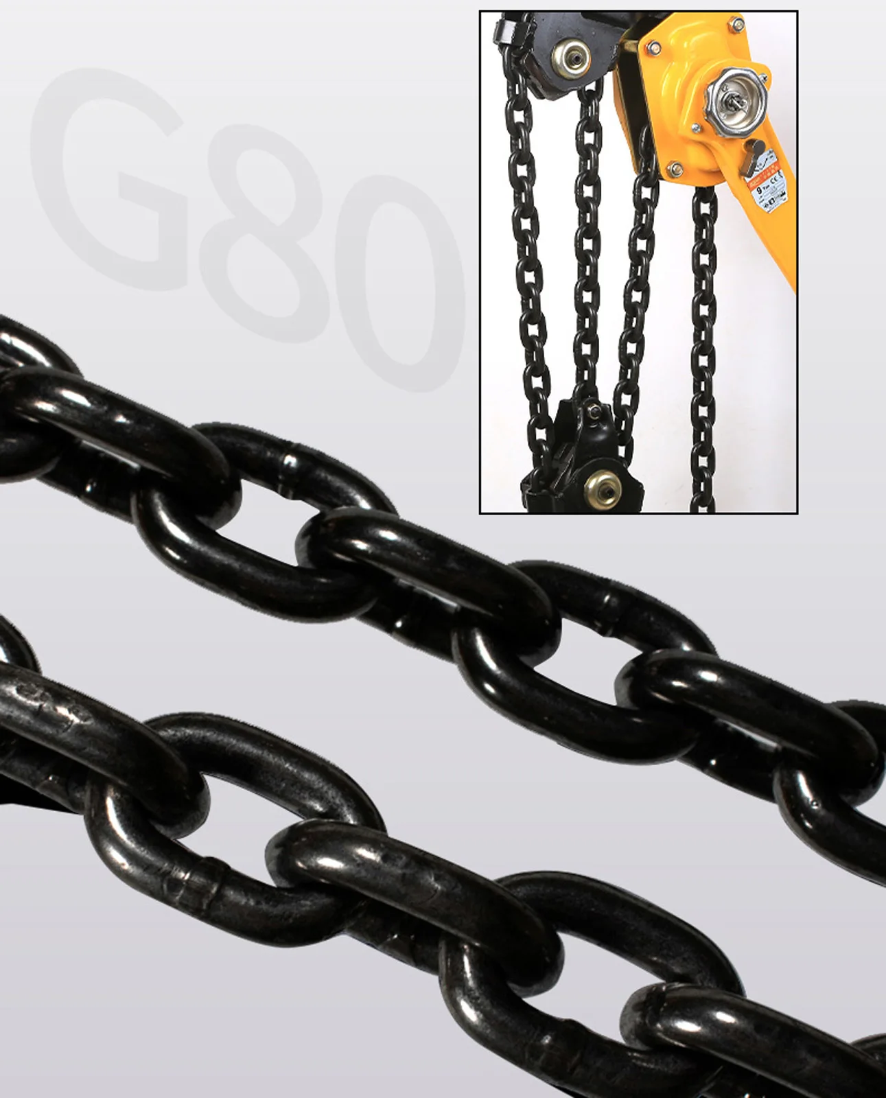 1/2/3 Ton Manual Lever Chain Hoist G80 Galvanized Carbon Steel 360° Rotation Hook for Garage Factory Dock 1.5/3/6m