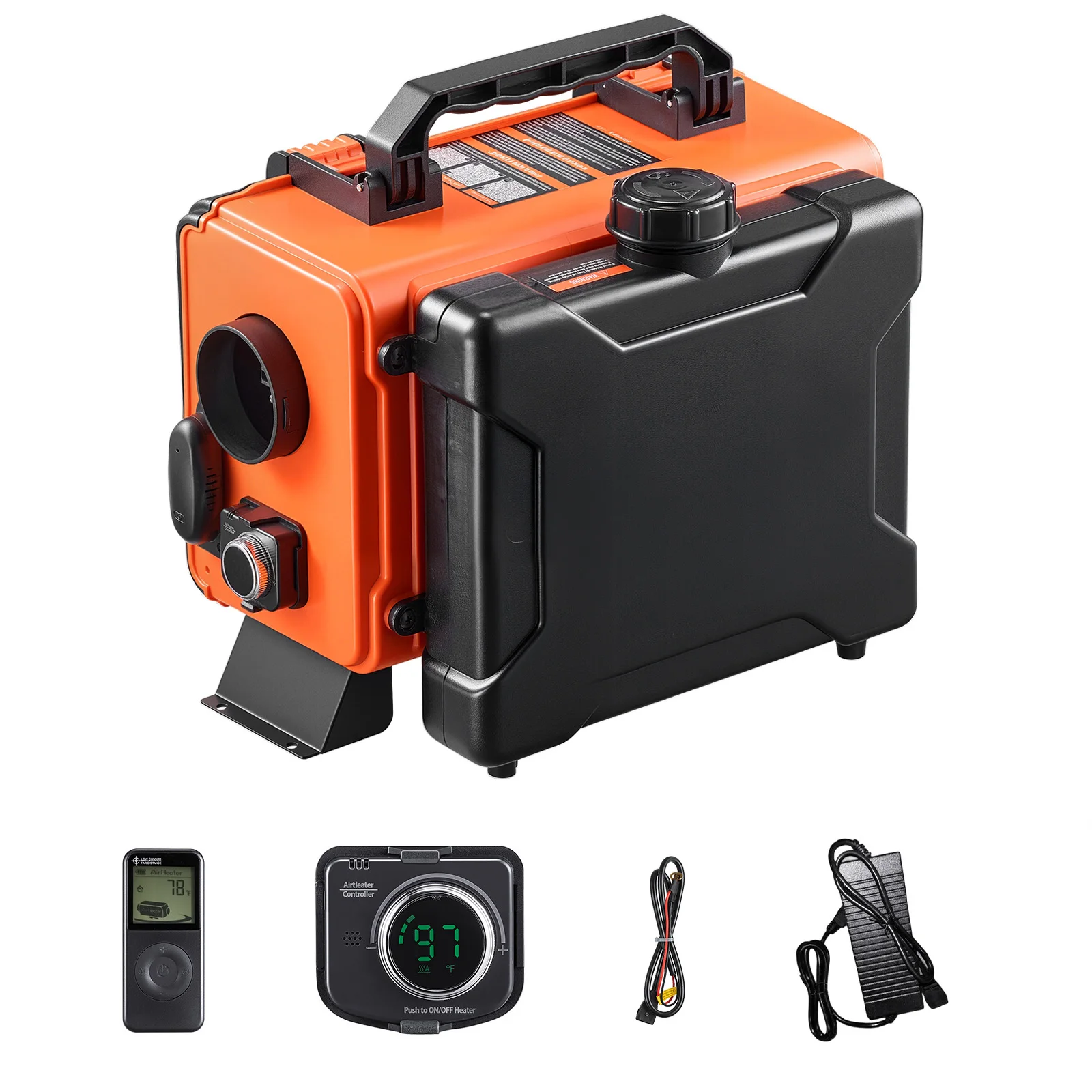 Riscaldatore Diesel SucceBuy DC12V/24V 8KW con Telecomando, Schermo LCD, Allarme, Bassa Rumorosità, Serbatoio Carburante da 1,2 Galloni, Riscaldatore da Parcheggio per Camper, Roulotte e Garage