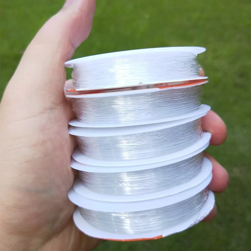 0.4-1.0mm przezroczysta rozciągliwa elastyczna linia kryształowa dokonywanie sznurek do frezowania sznurek/sznurek/nitka DIY bransoletka i naszyjnik biżuteria — zdjęcie 2
