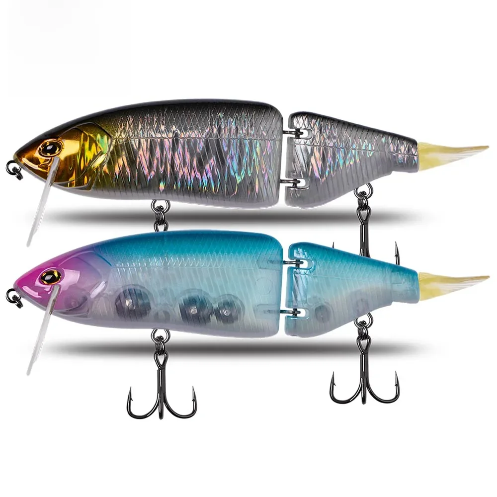 Leurre flottant rigide articulé de type poisson nageur, appât Élidéal pour la pêche au bar ou au brochet, 135mm, 33g, 165mm, 60g