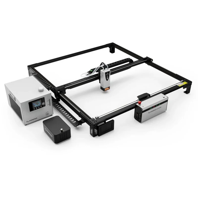 AtomStack Glacier 120W graveur Laser refroidi à l'eau 800*800mm grande taille intelligente puissante Machine de gravure et de découpe pour le métal