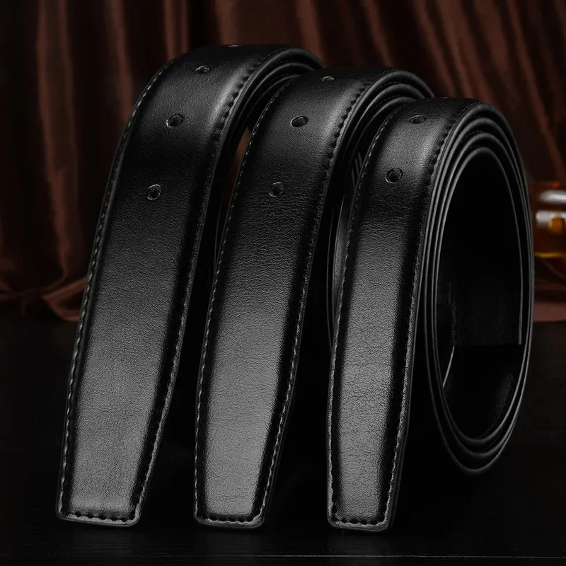 Ceinture en cuir véritable pour boucle ardillon, 2.4cm 2.8cm 3.0cm 3.2cm 3.5cm 3.8cm de largeur, avec trous