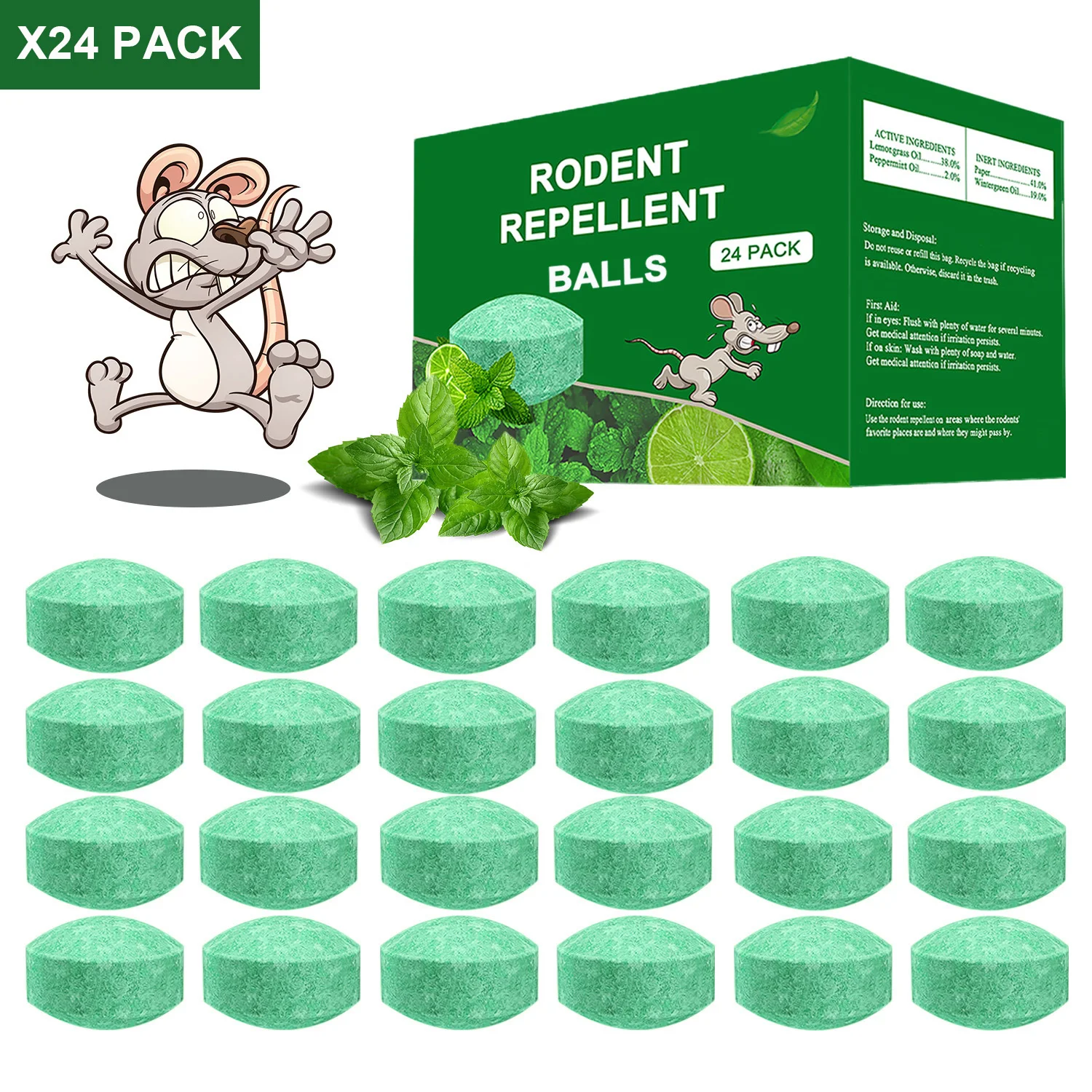Natural Rodent Repellent with Peppermint and Lemon Oil