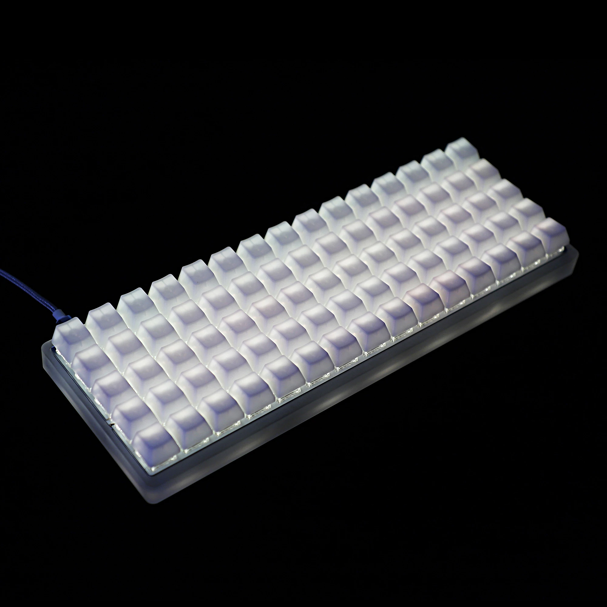 Idobao x YMDK 75 Keys Ortholinear Layout VIA Acrylic Case Plate hot-swappable Hot Swap RGB PCB Full Keyboard