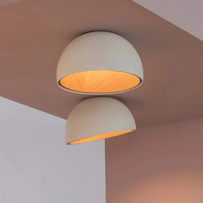 Nordic Houten Plafond Kroonluchter Modern Duo Plafond Licht Voor Hal Woonkamer Balkon Restaurant Creatieve Hellende Plafondlamp - afbeelding 2