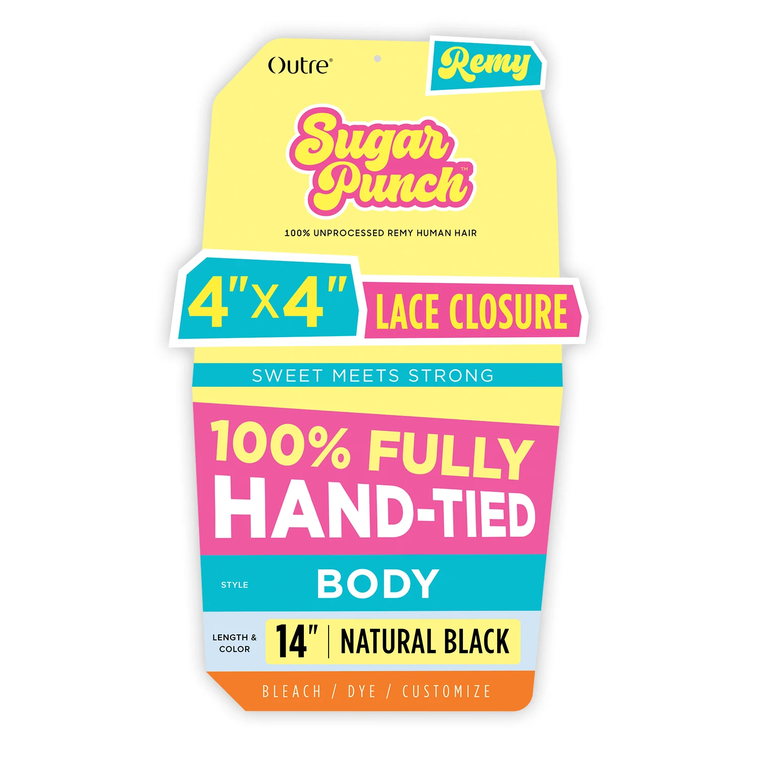 Outre Onverwerkte Remy Menselijk Haar HD Vetersluiting Suikerpons 4X4 Body Wave (10"-14")