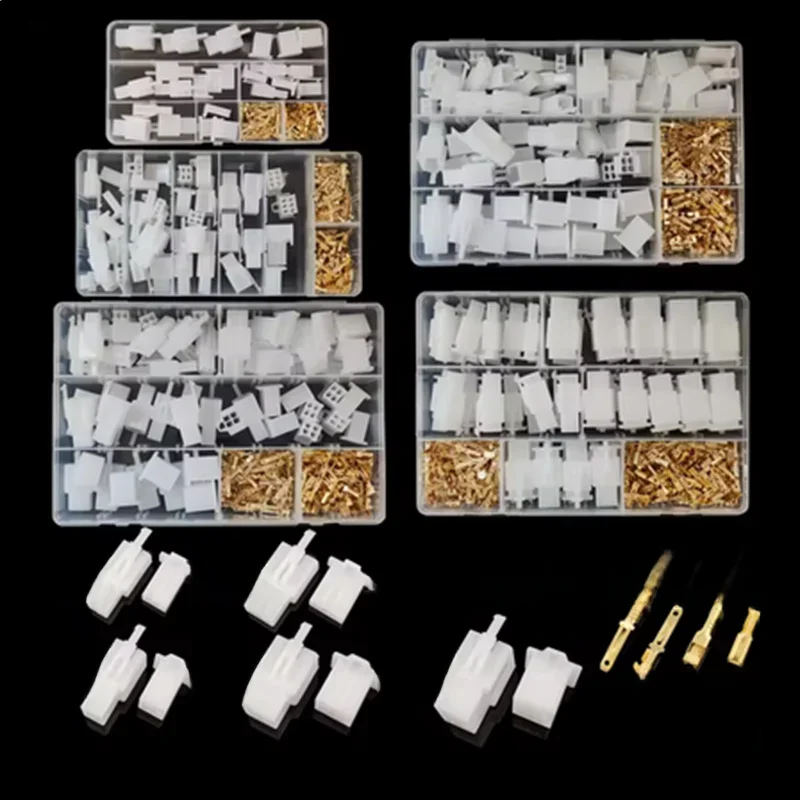 Elektrische Steckverbinder für Autos und Motorräder: 2,8 mm, 2, 3, 4, 6, 9-polige Drahtklemmenhaken für männliche und weibliche Klemmen, sortiertes Kit